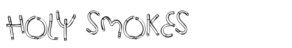 Holy Smokes font preview